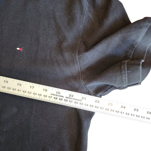 Tommy Hilfiger Men's Classic Fit Short Sleeve Polo Shirt Black Size XL - Picture 8 of 8